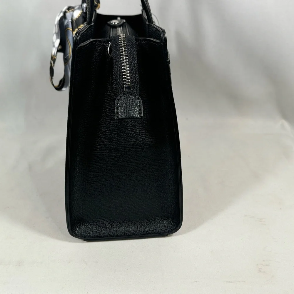 Karl Lagerfeld black Medallion Bag NWT and twilly (chain not included) - Picture 3 of 10
